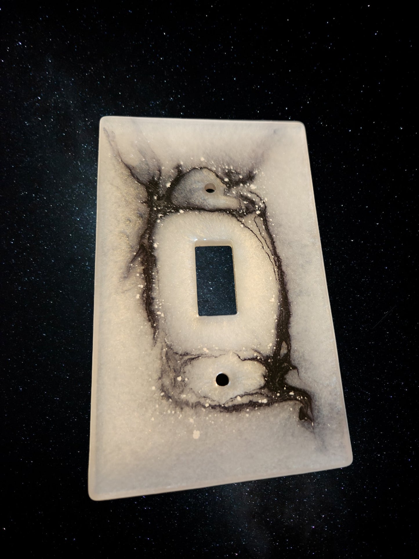 Black and white switch plate cover
