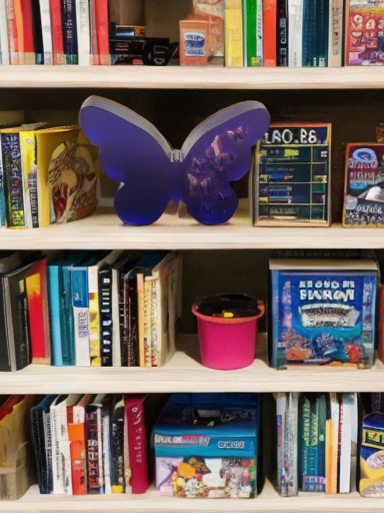 Purple resin butterfly