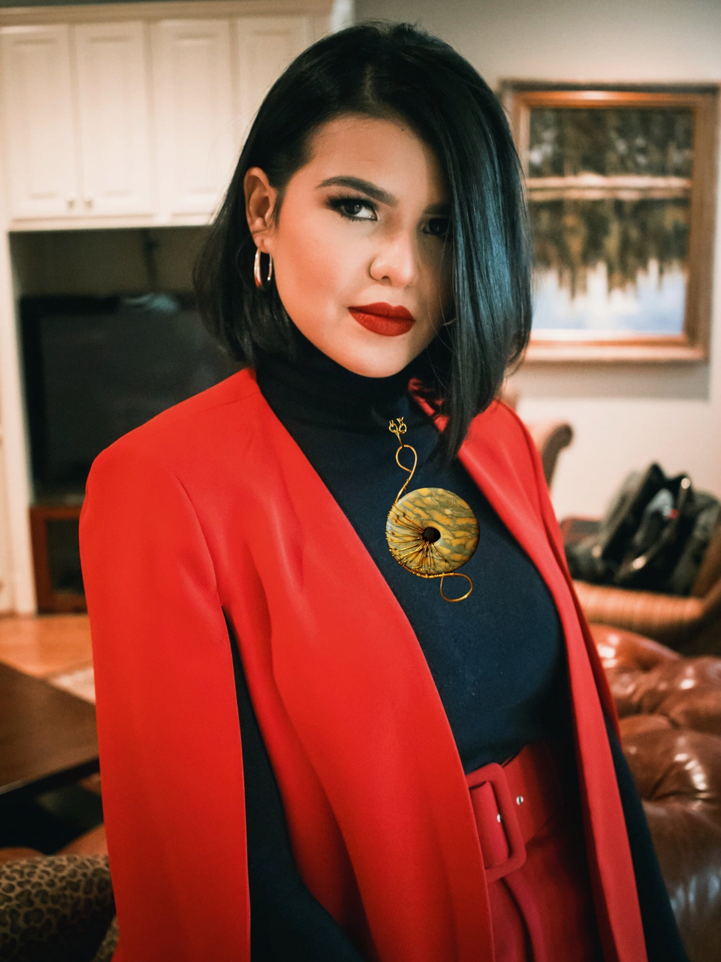 Canyon marble donut necklace