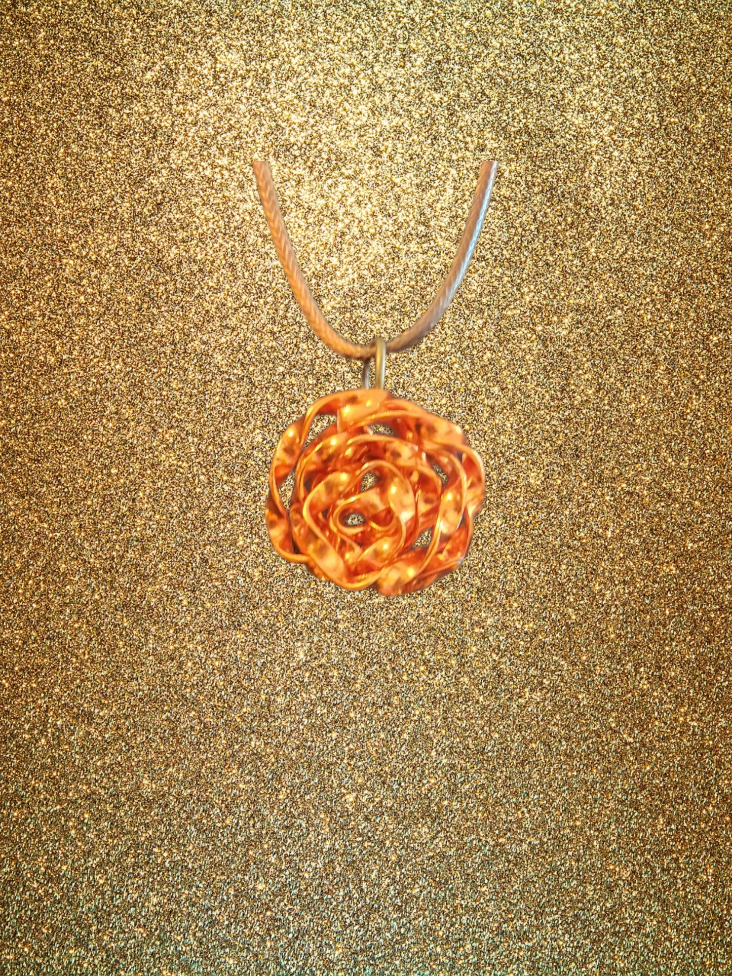 Orange rose pendant