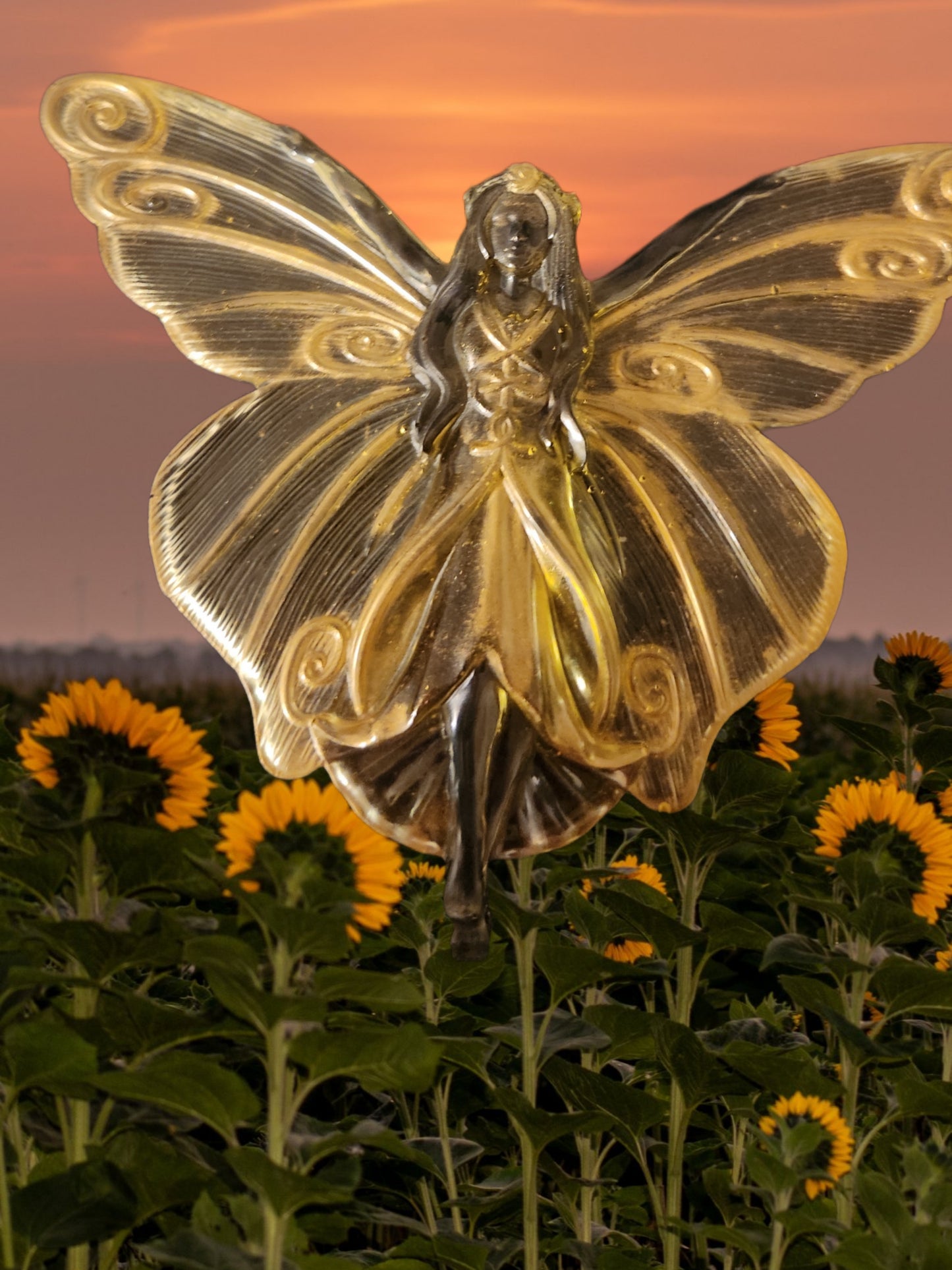 Yellow fairy wall hanging