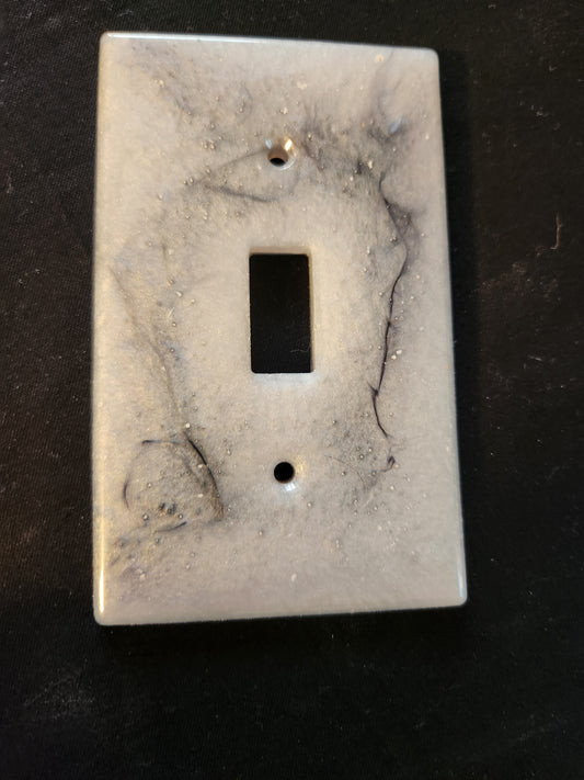 Black and white switch plate cover