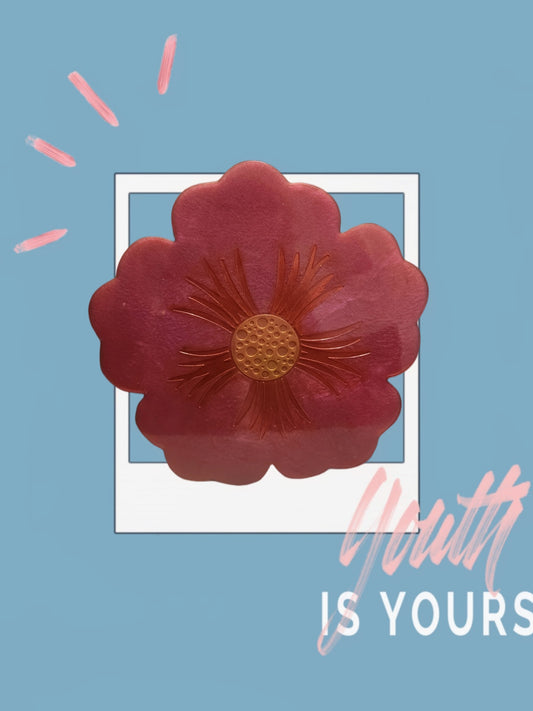 Pink hibiscus tray
