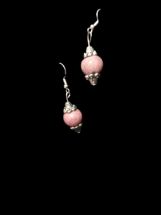 Rhodonite dangle earrings
