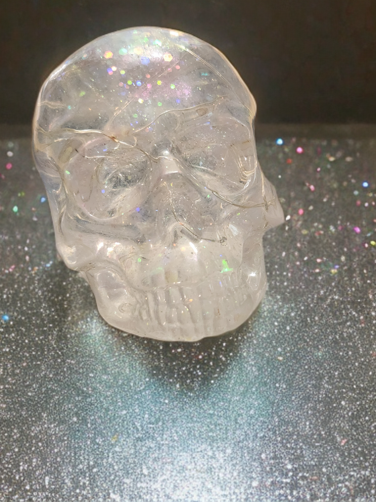Clear light-up skull (large)