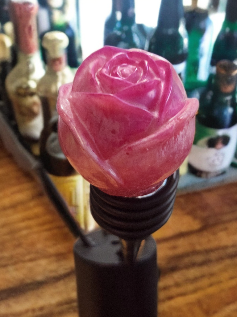 Rose bottle stopper