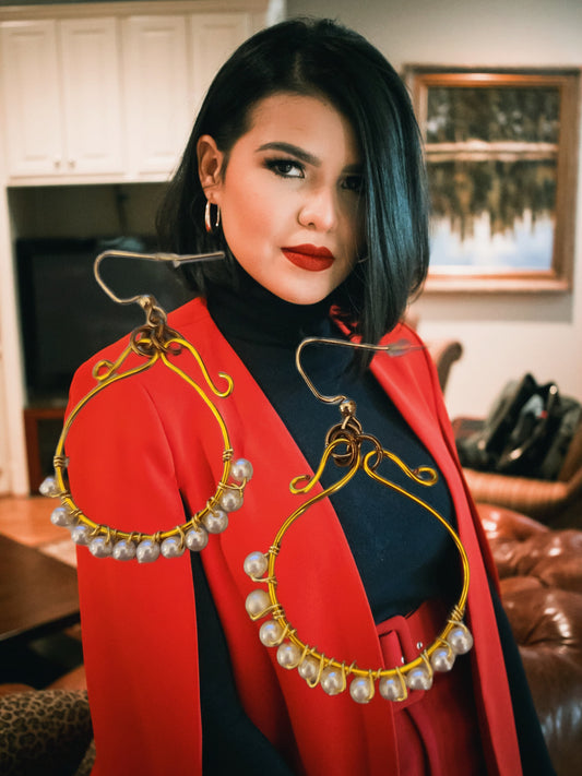 Hoop dangle earrings